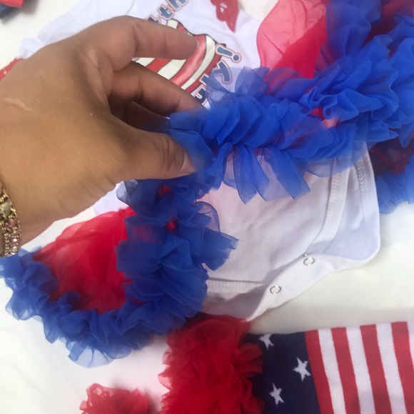 NWOT Adorable 4th of July tutu dress set - Picture 4 of 6